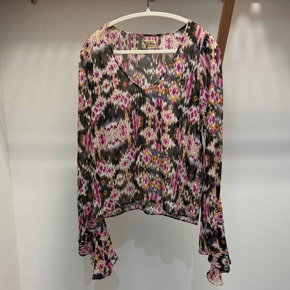 Show Me Your MuMu Vibrant Patterned Blouse